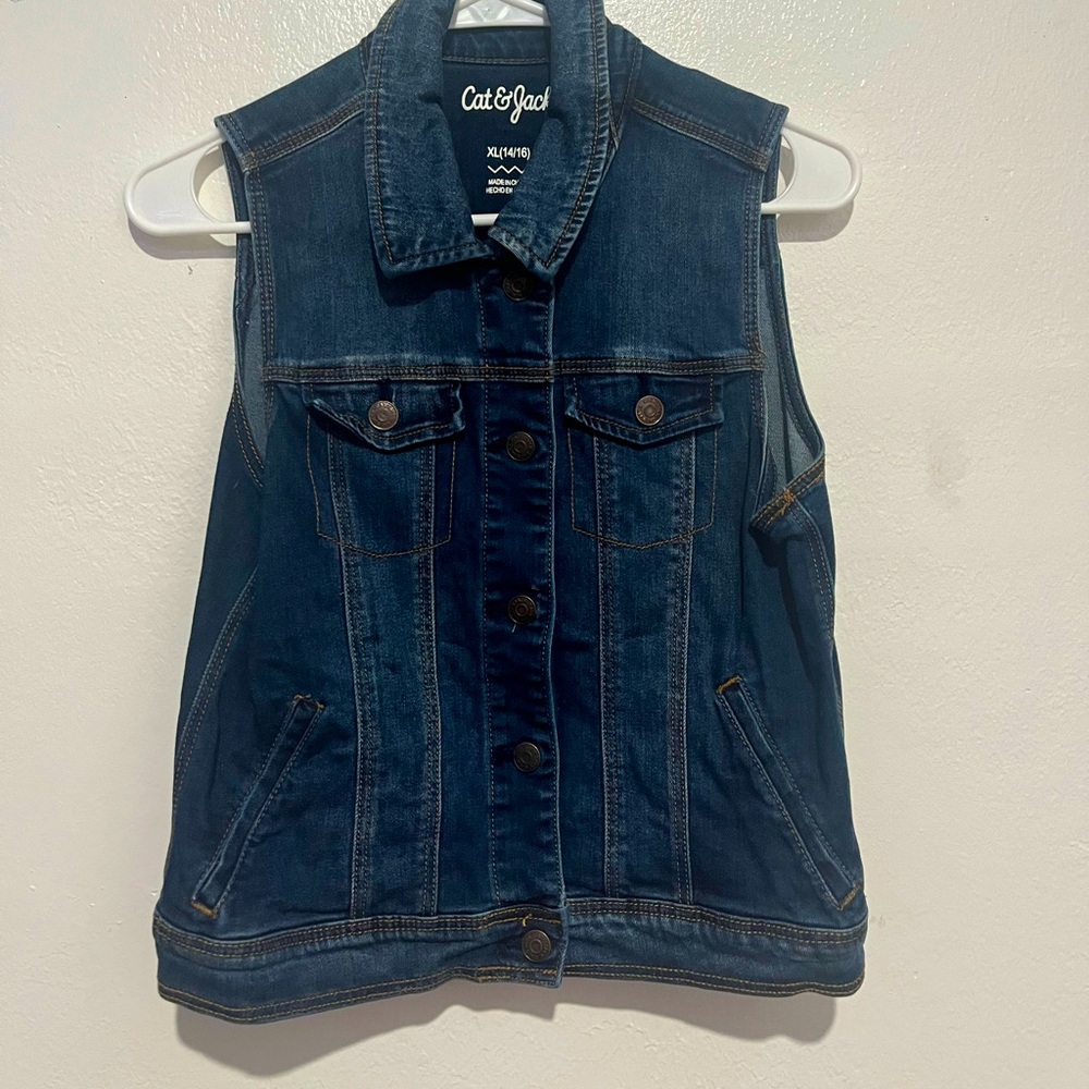 Big girls denim vest perfect for fall